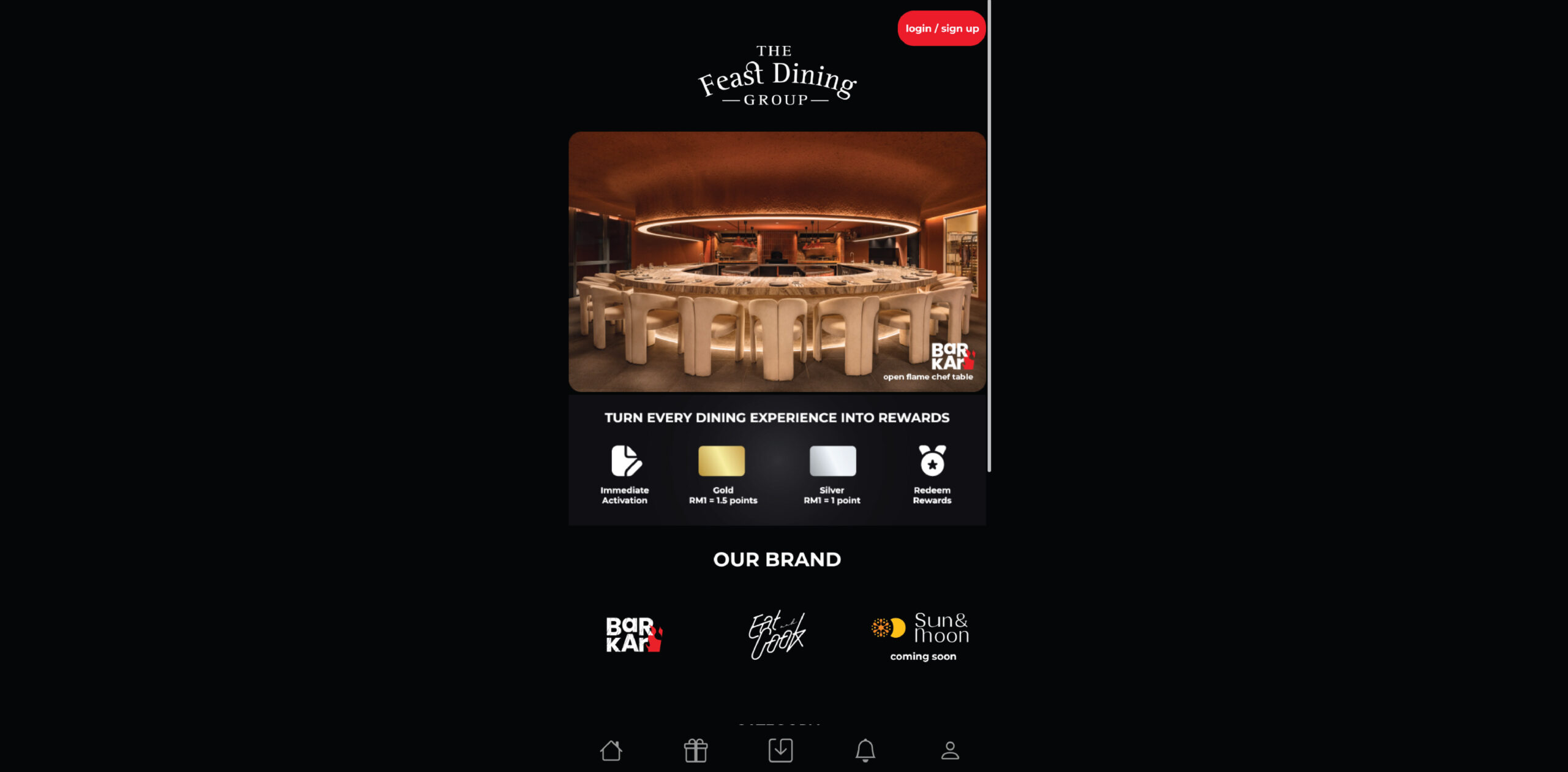 The Feast Dining Group_Customer Portal