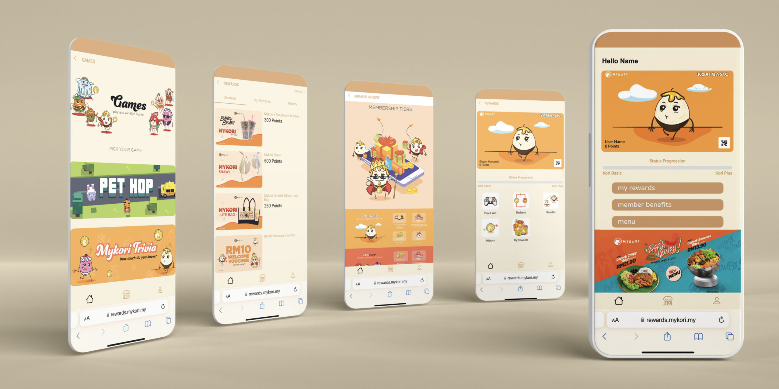 Mykori_Mobile View
